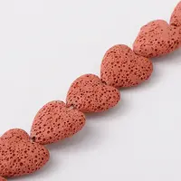 Synthetic Lava Rock Bead Strands