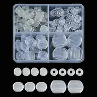 146Pcs 4 Style PVC & Silicone Comfort Clip on Earring Pads