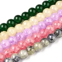 Baking Painted Crackle Glass Bead Strands