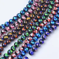 Handmade Silver Foil Glass Beads