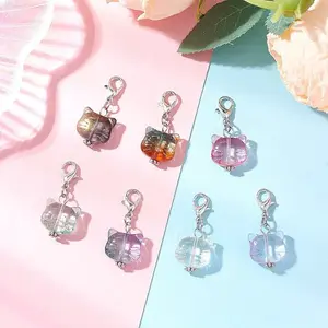 Cat Head Shape Glass Pendant Decorations