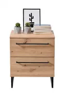 Noční stolek nathan - dub artisan/černá