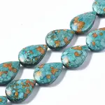 Dyed Synthetic Turquoise Teardrop Bead Strands