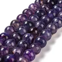 Natural Dragon Veins Agate Dyed Beads Strands