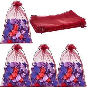 30pcs Large Organza Pouches Portable Shoes Bag Travel Storage Drawstring Bags