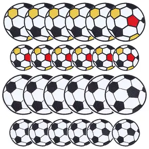 24Pcs 4 Styles Football Computerized Embroidery Cloth Sew on Patches