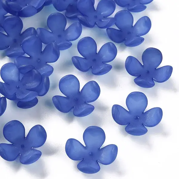 Frosted Acrylic Bead Caps
