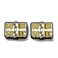 Word 50% IDK 50% IDC Food Grade Eco-Friendly Silicone Focal Beads