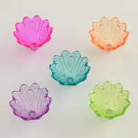Transparent Acrylic Flower Bead Caps