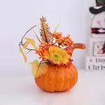 Foam Artificial Pumpkin with Leaf Decorations Ornaments