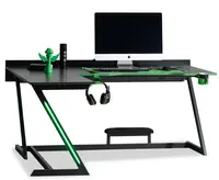 Rohový herní stůl diego - černá, zelená