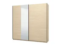 Šatní skříň s posuvnými dveřmi a zrcadlem anita - dub světlý