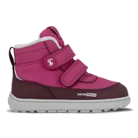 Dětské zimní barefoot boty Be Lenka Zippu Preschool - Berry & Grey