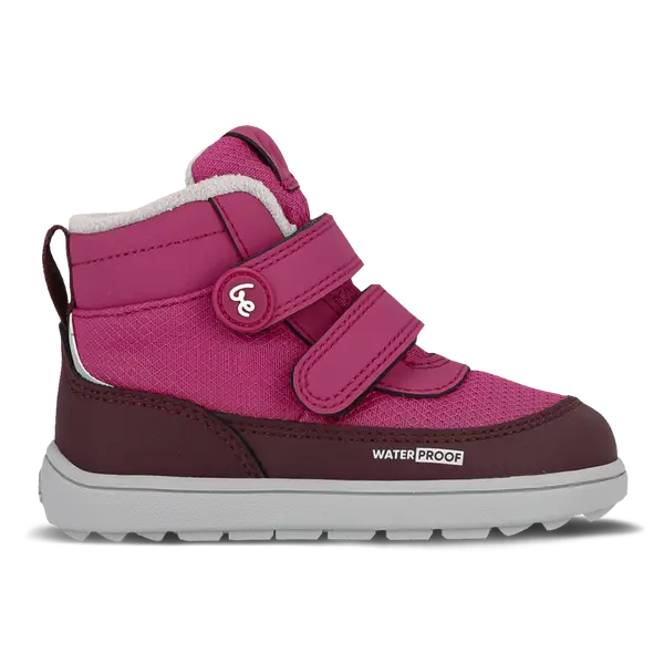 Dětské zimní barefoot boty Be Lenka Zippu Preschool - Berry & Grey