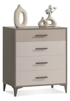 Zásuvková komoda renda - šedá/hnědá/béžová