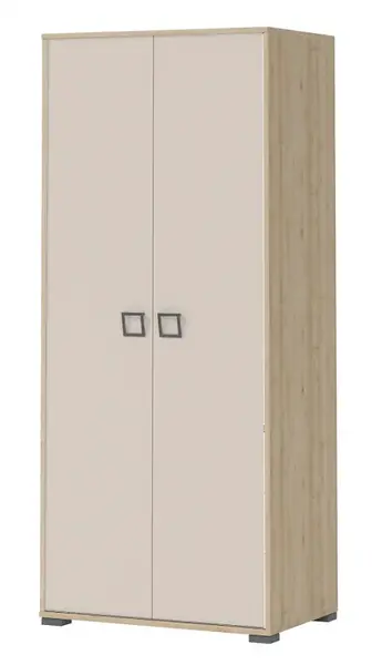 Dvoudveřová šatní skříň sloane - buk/béžová