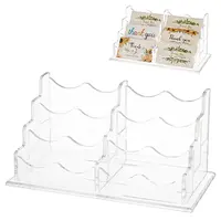 6-Slot Transparent Acrylic Business Name Card Display Stands