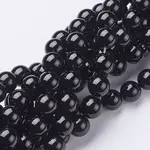 Natural Black Onyx Round Beads Strands