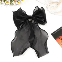Cloth Long Bowknot Hair Barrettes