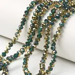Electroplate Transparent Glass Beads Strands