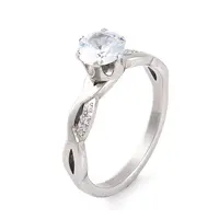 304 Stainless Steel Diamond Finger Ring for Women