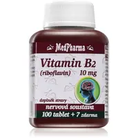 MedPharma Vitamin B2 (riboflavin) 10 mg tablety na podporu činnosti nervovej sústavy 107 tbl