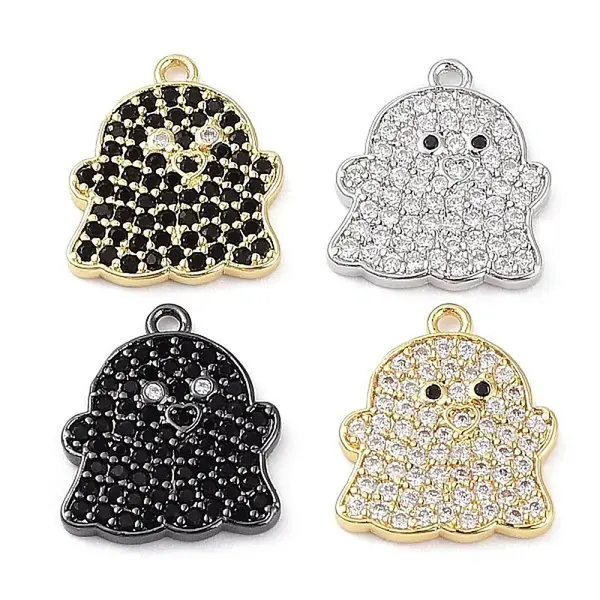 Rack Plating Brass Cubic Zirconia Pendants