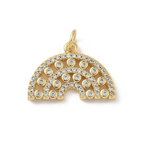 Brass Micro Pave Cubic Zirconia Pendants