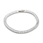 Brass Pave Clear Cubic Zirconia Rectangle Link Bracelets