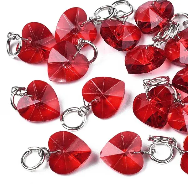 Faceted Transparent Glass Charms