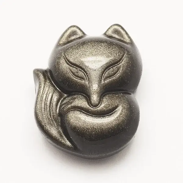 Natural Golden Sheen Obsidian Pendants