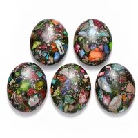 Synthetic Gold Line Imperial Jasper Cabochons
