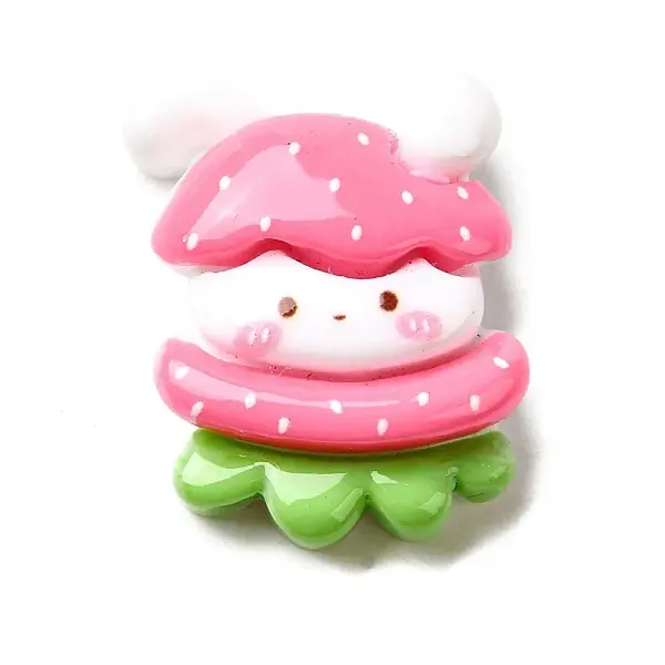 Deep Pink Cute Opaque Resin Cabochon