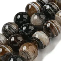 Natural Banded Agate Beads Strands