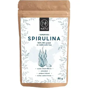 NATU Spirulina BIO prášek v BIO kvalitě pro maximální posílení imunity 80 g