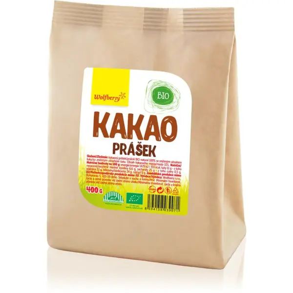 Wolfberry Kakaový prášek BIO kakaový prášek v BIO kvalitě 400 g