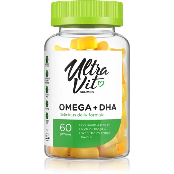 VPLab UltraVit Gummies Omega+DHA žvýkací měkké tobolky 60 ks