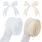 2 Rolls 2 Colors Polyester Chiffon Ribbon