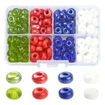 160Pcs 8 Style Opaque & Transparent Colours Glass Round Beads