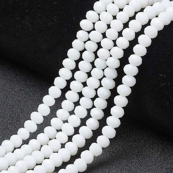 Opaque Solid Color Glass Beads Strands
