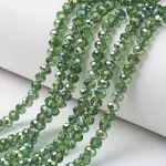 Electroplate Transparent Glass Beads Strands