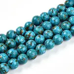 Dyed Synthetic Turquoise Round Beads Strands