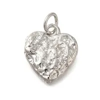 Texture Heart Rack Plating Brass Pendants Charms
