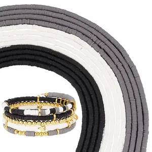 12 Strands 3 Colors Handmade Polymer Clay Beads Strands