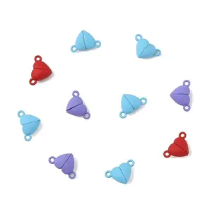 10 Sets Alloy Magnetic Clasps with Loops