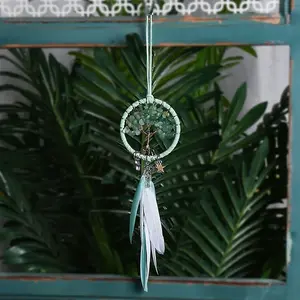 Woven Net/Web with Feather Hanging Ornaments