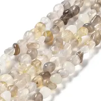 Natural Grey Agate Beads Strands
