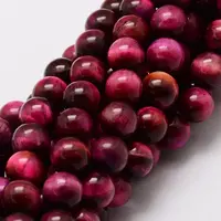Natural Tiger Eye(Dyed & Heated) Round Beads Strands