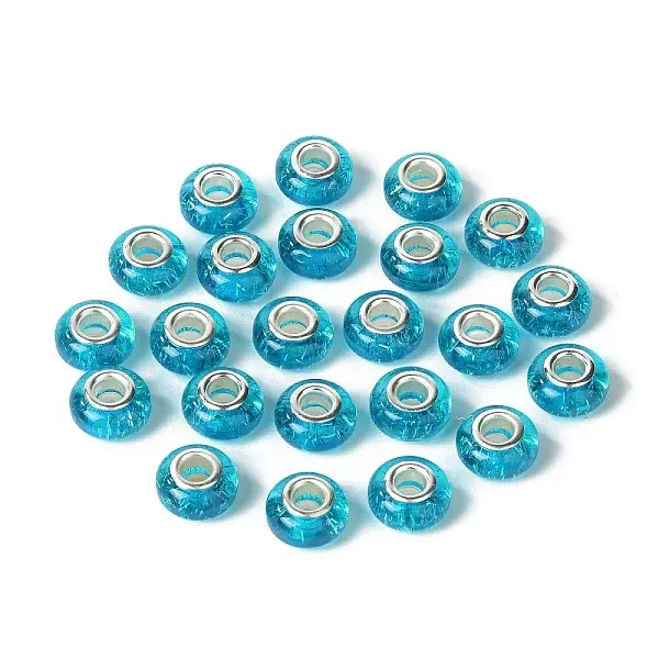Rondelle Resin European Beads