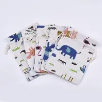Polycotton(Polyester Cotton) Packing Pouches Drawstring Bags